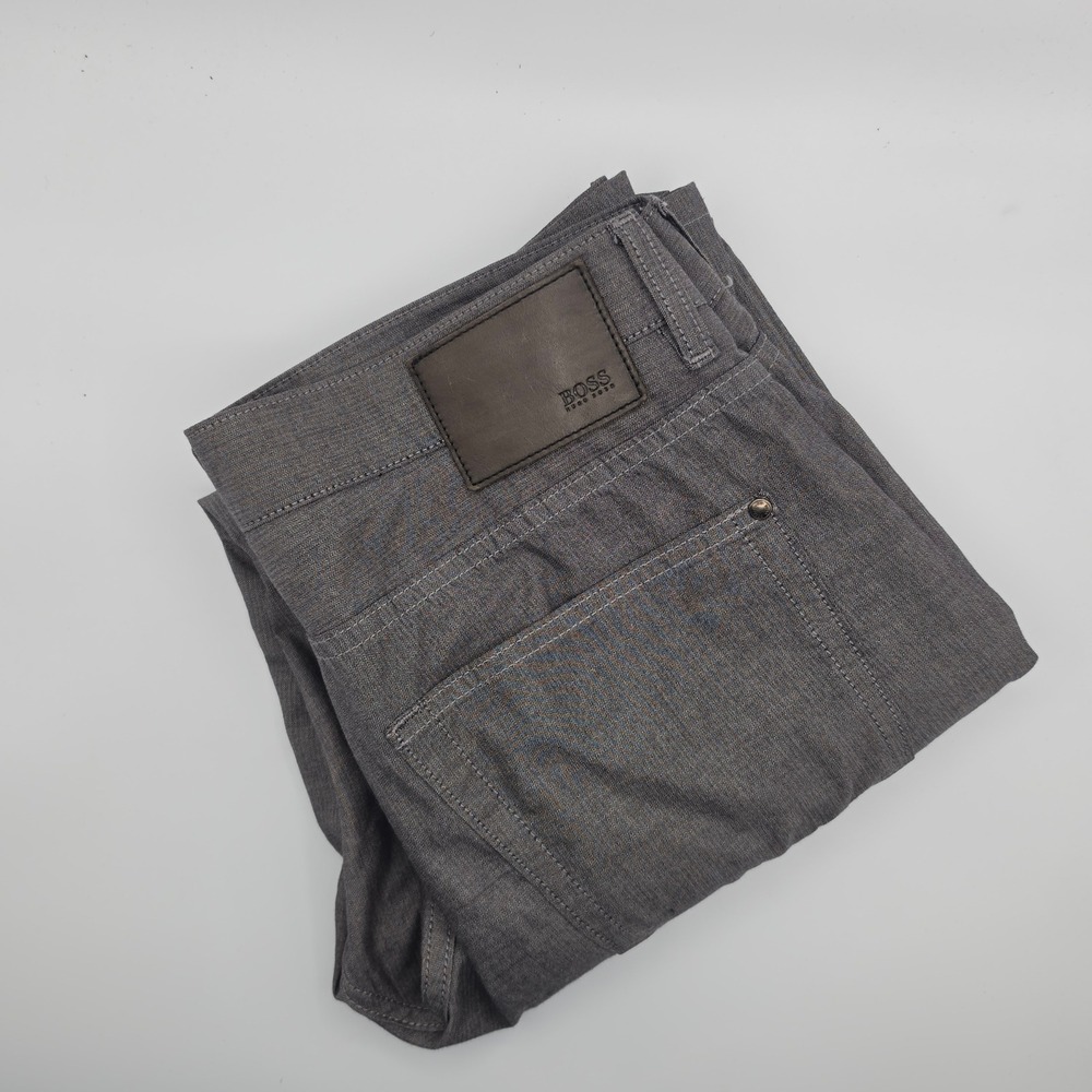 Hugo Boss Kansas-10 Pants Mens 32x34 Gray Business Office Regular Fit Casual